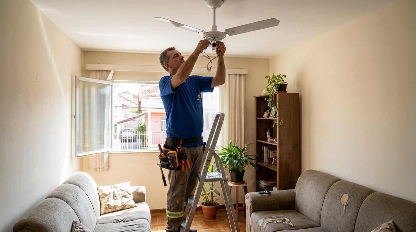 Montagem de Ventilador em Botucatu‑SP